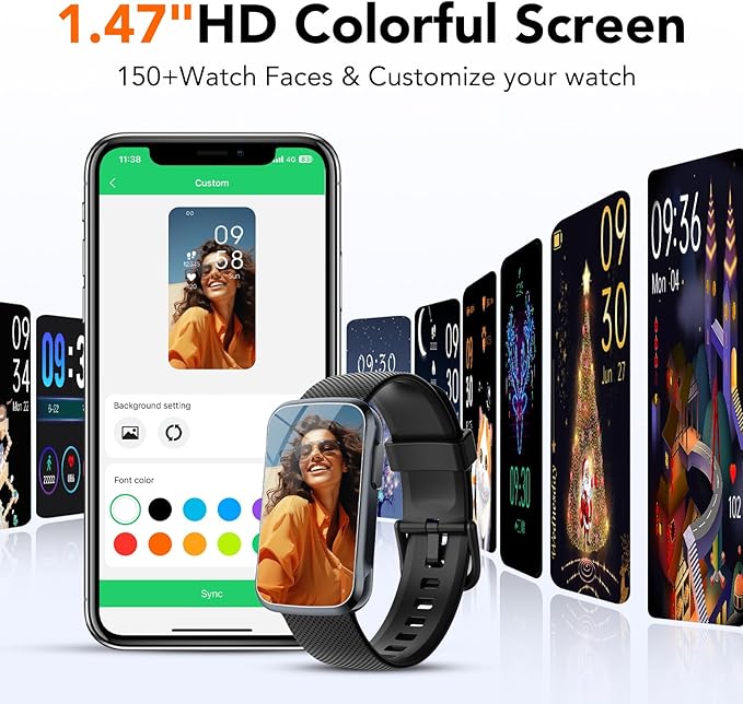 Fitness Tracker, Fitness Watch with 24/7 Heart Rate Monitor/Sleep Tracker