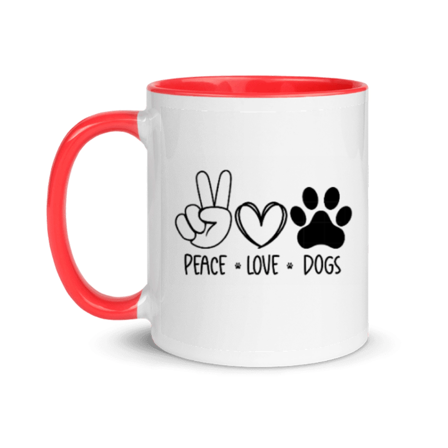 GIGS, Peace, Love, Dogs, 11oz Accent Mug